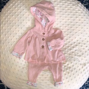 Sweater and pants set with hoodie